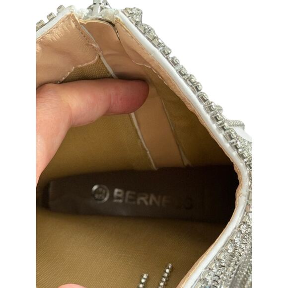 Berness‎ Cow Girl Boots Size 5.5 Pointed Toe Block Heel Rhinestone Fringe - Picture 9 of 11